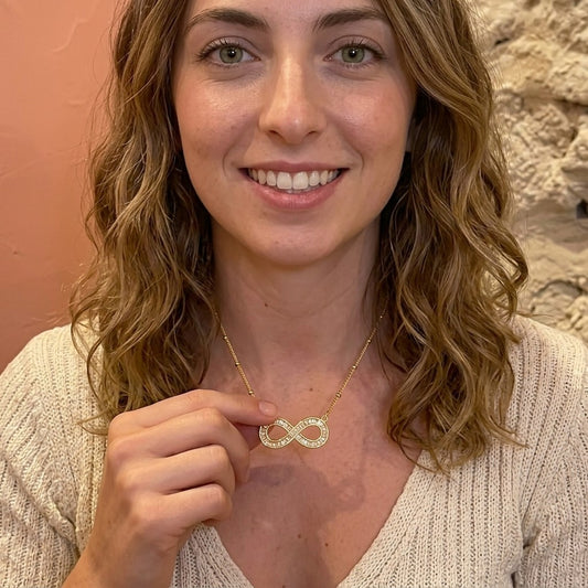 Gold Plated Infinity Pendant Necklace